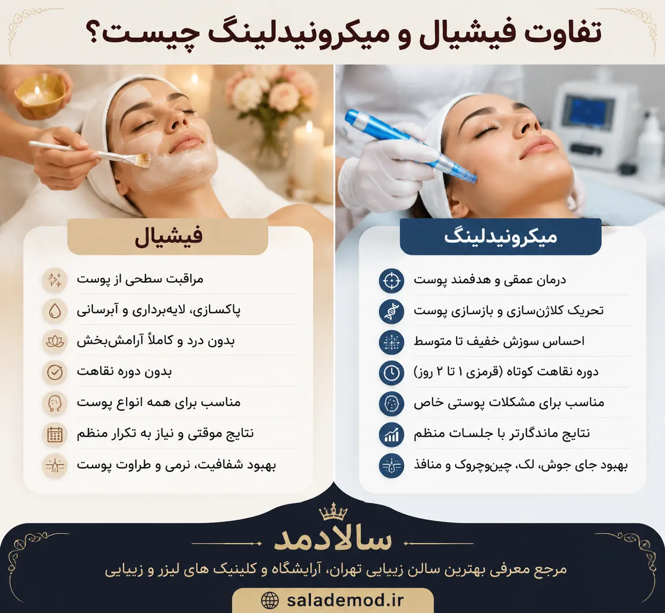 فیشیال بهتره یا مزونیدلینگ نی نی سایت